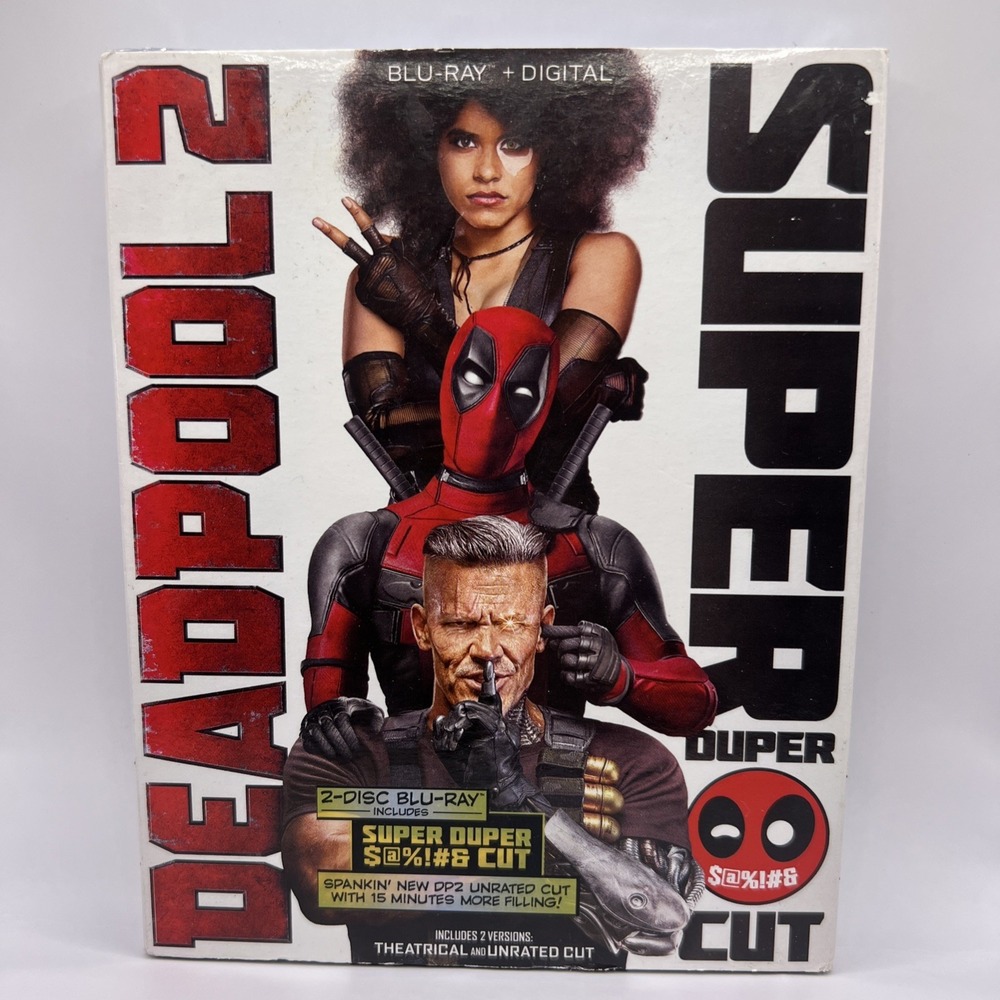 Deadpool 2 Blu-Ray Super Duper‎ Unrated Cut 2018 Slipcover New Sealed Marvel
